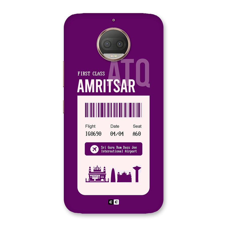 Amritsar Boarding Pass Back Case for Moto G5s Plus
