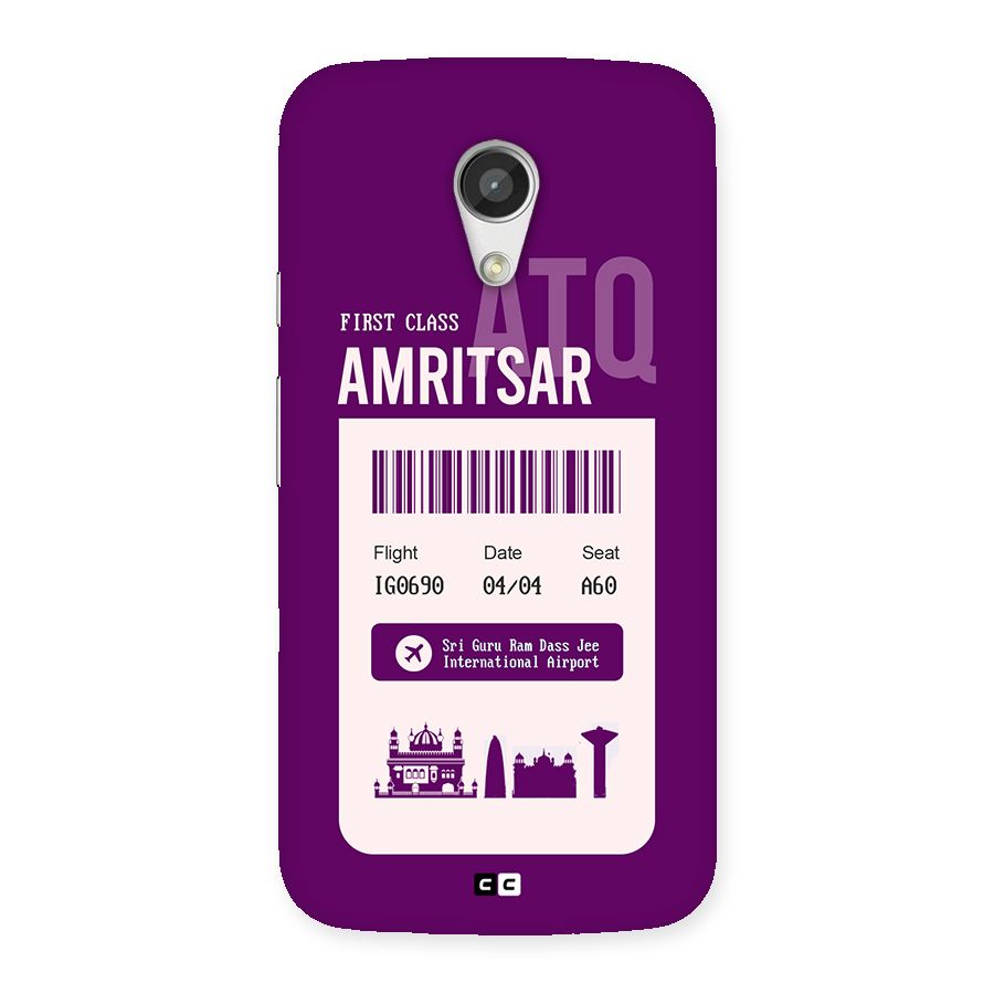 Amritsar Boarding Pass Back Case for Moto G 2nd Gen