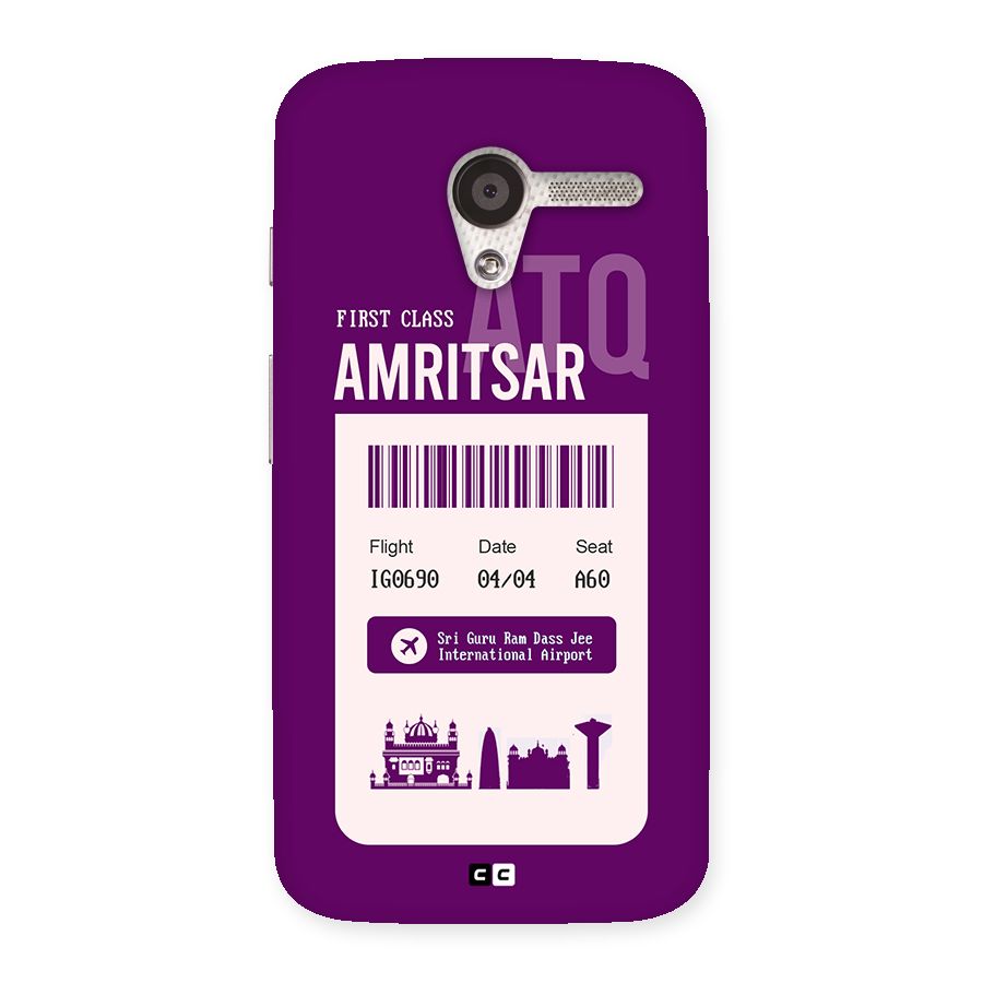 Amritsar Boarding Pass Back Case for Moto X