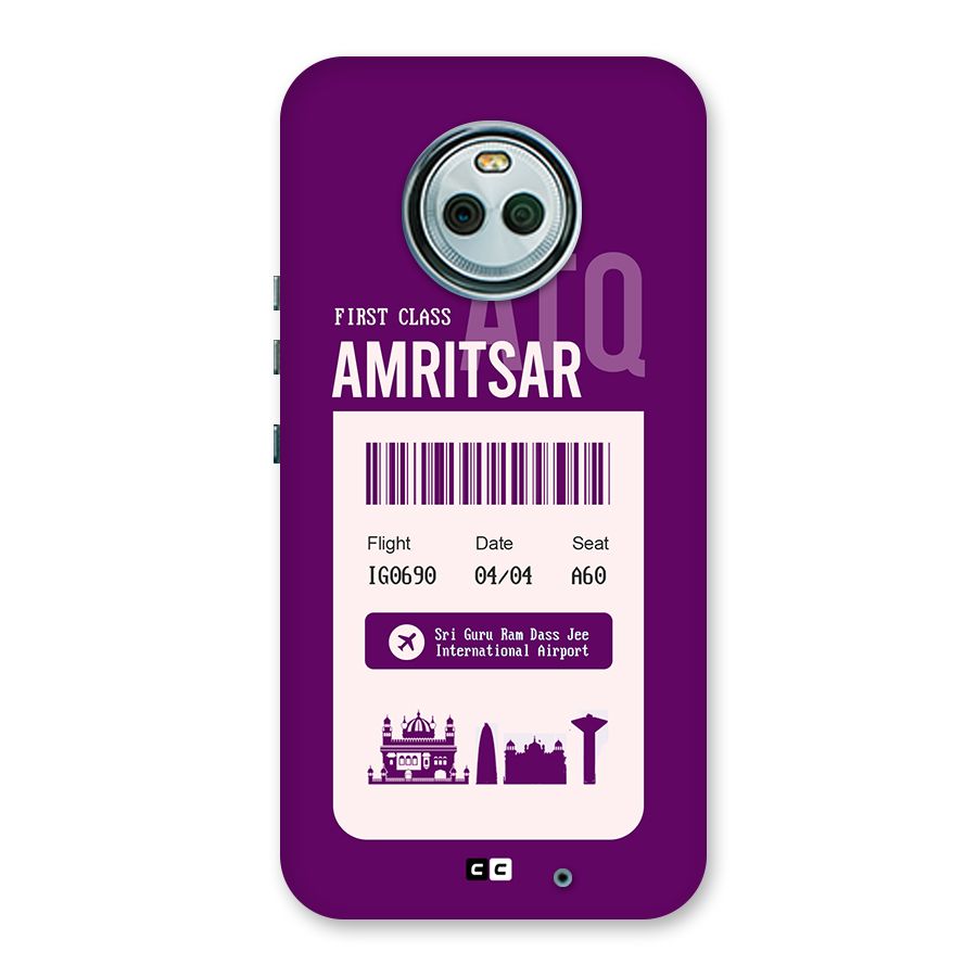 Amritsar Boarding Pass Back Case for Moto X4