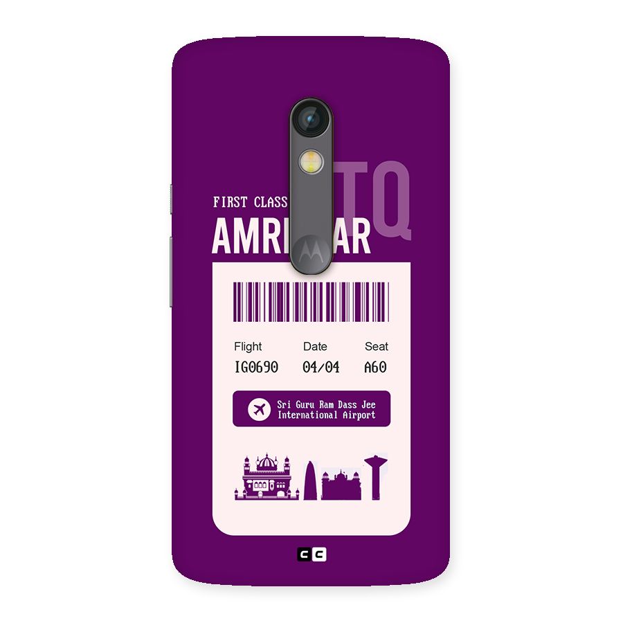 Amritsar Boarding Pass Back Case for Moto X Play