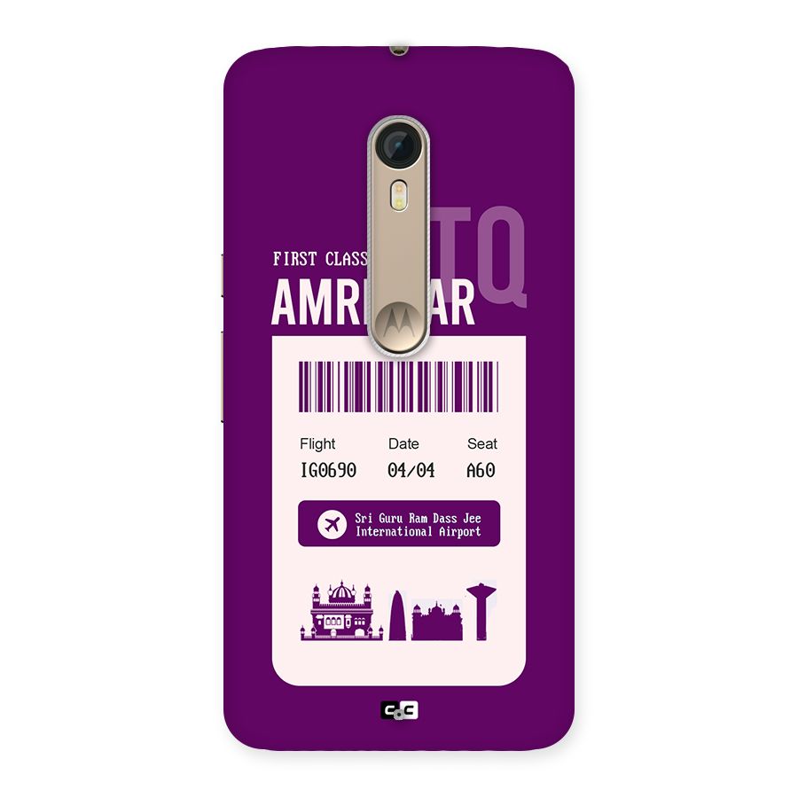 Amritsar Boarding Pass Back Case for Moto X Style