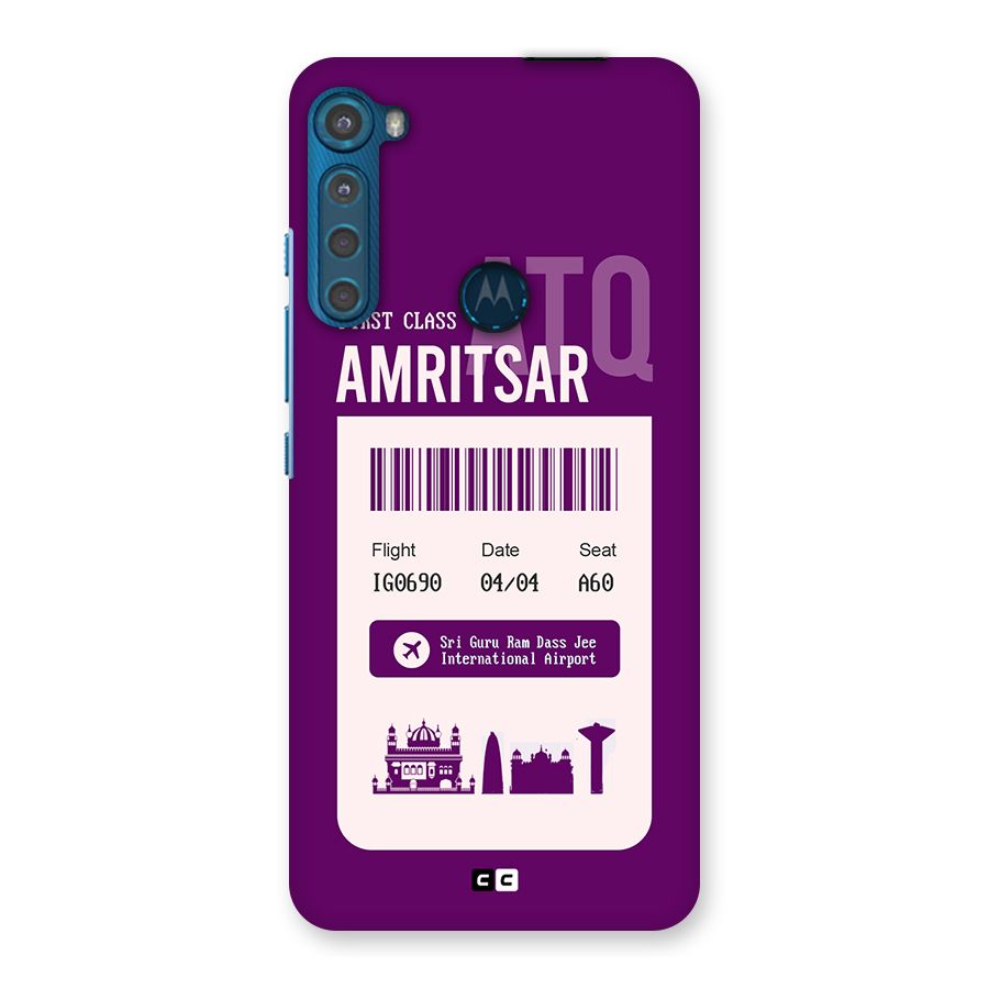 Amritsar Boarding Pass Back Case for Motorola One Fusion Plus