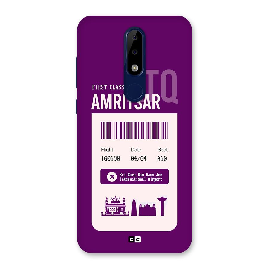 Amritsar Boarding Pass Back Case for Nokia 5.1 Plus