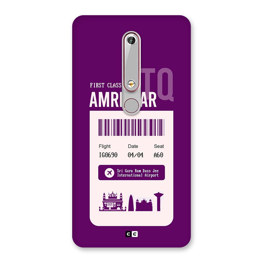 Amritsar Boarding Pass Back Case for Nokia 6.1