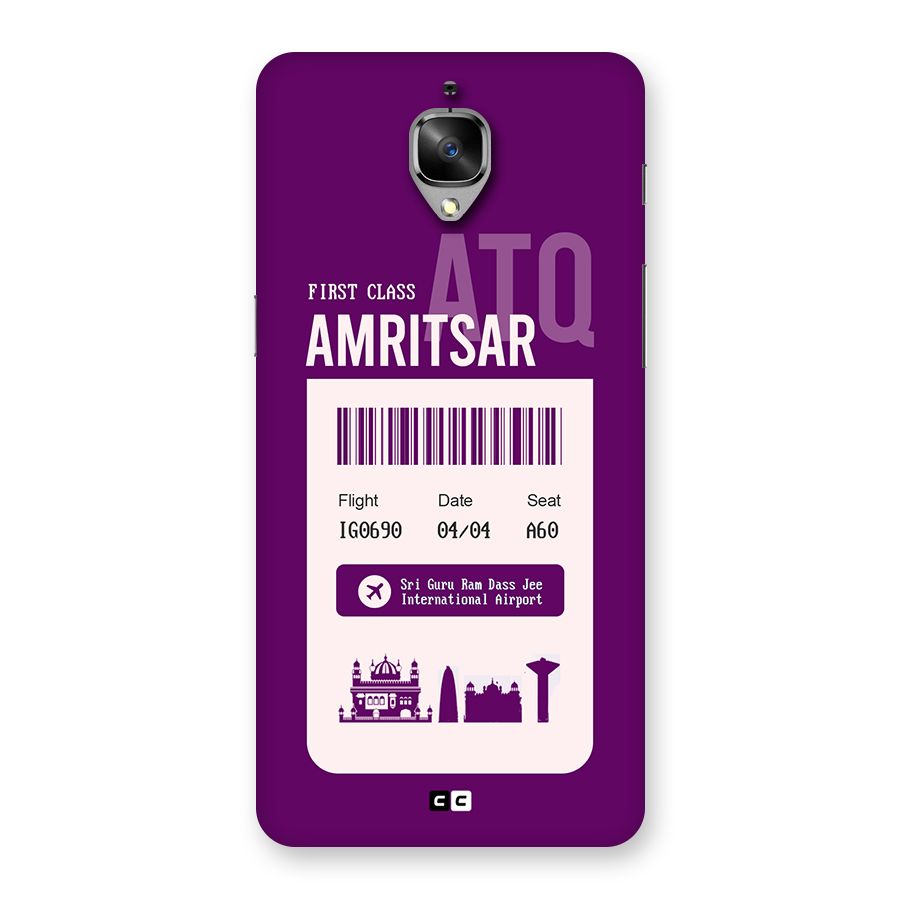 Amritsar Boarding Pass Back Case for OnePlus 3