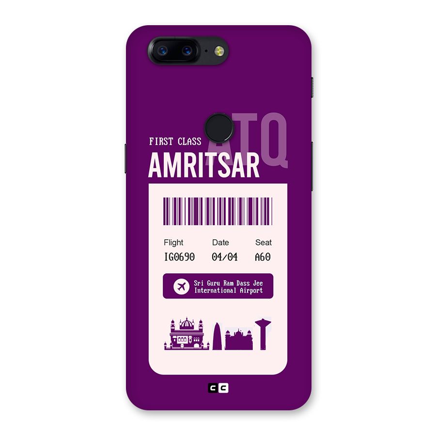 Amritsar Boarding Pass Back Case for OnePlus 5T