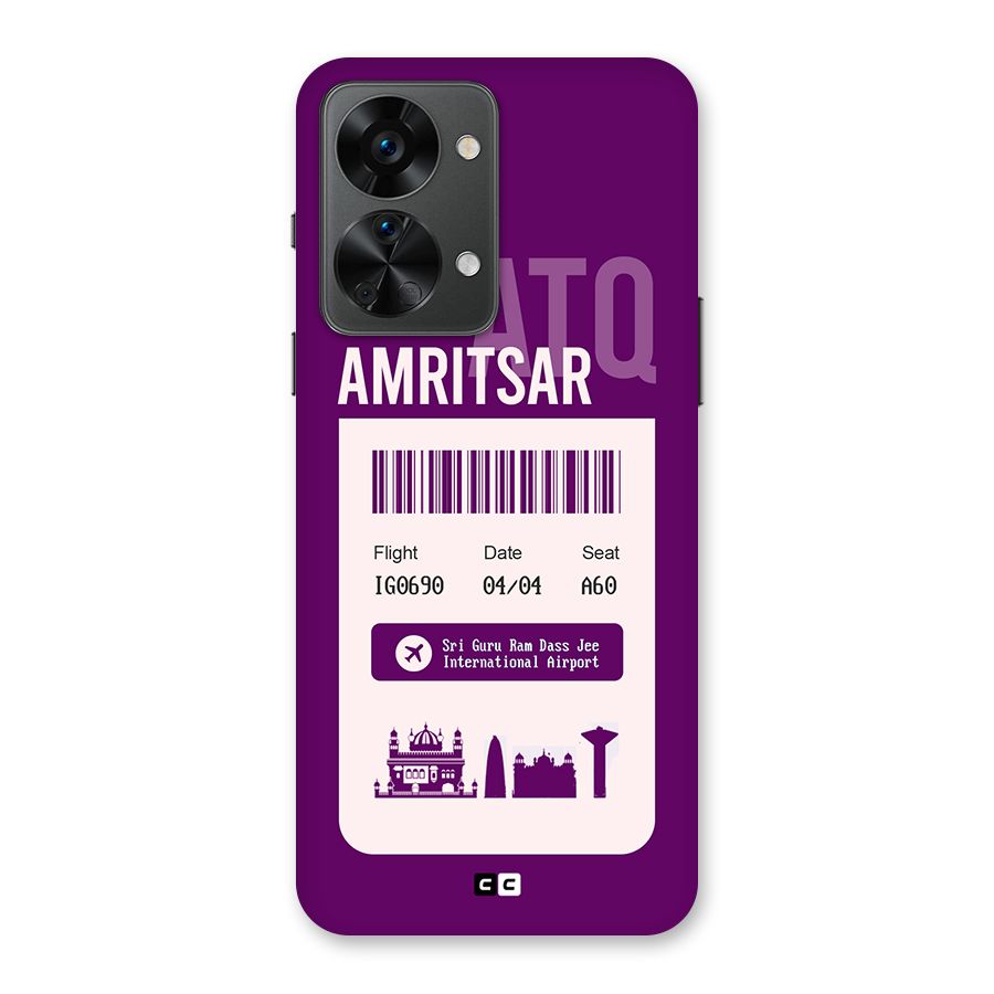 Amritsar Boarding Pass Back Case for OnePlus Nord 2T
