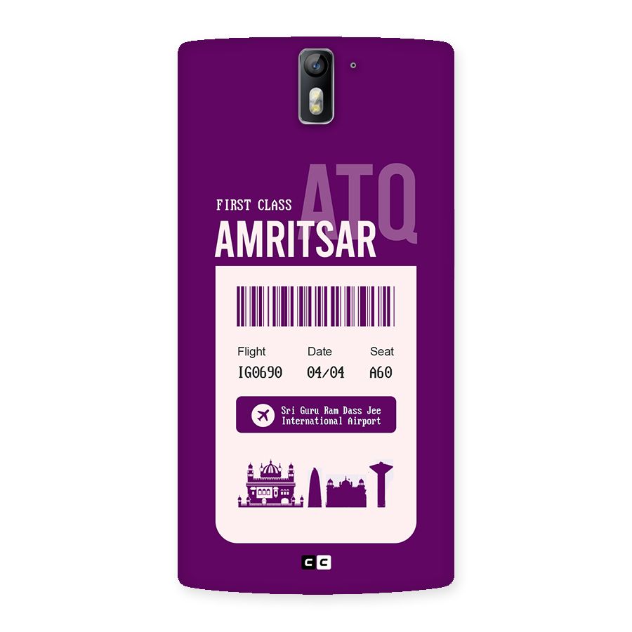 Amritsar Boarding Pass Back Case for OnePlus One