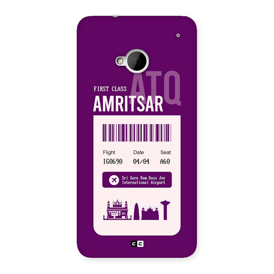 Amritsar Boarding Pass Back Case for One M7 (Single Sim)