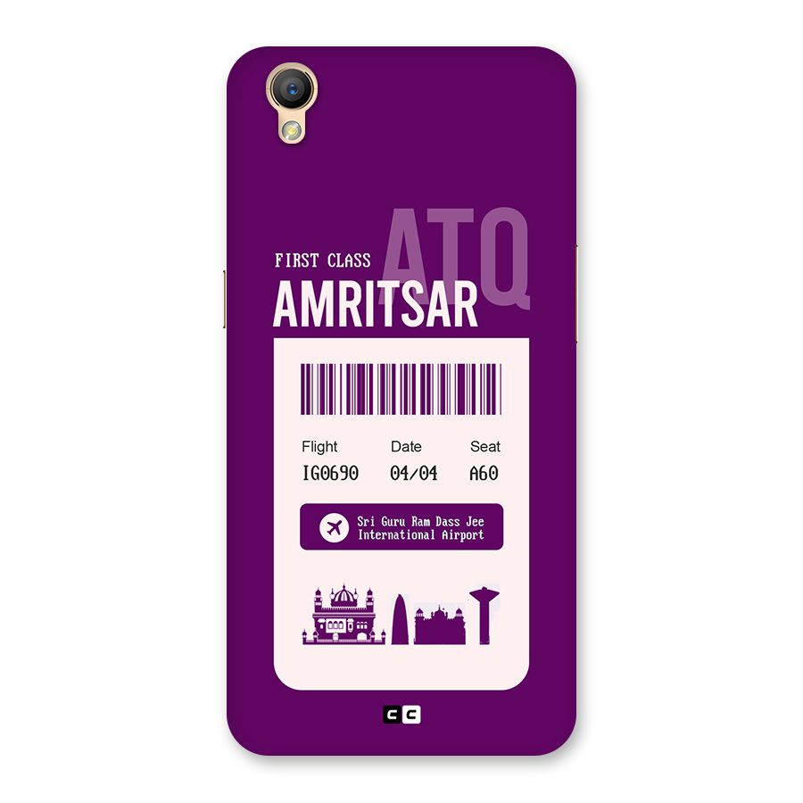 Amritsar Boarding Pass Back Case for Oppo A37