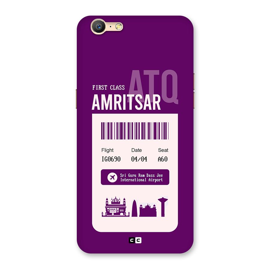 Amritsar Boarding Pass Back Case for Oppo A39