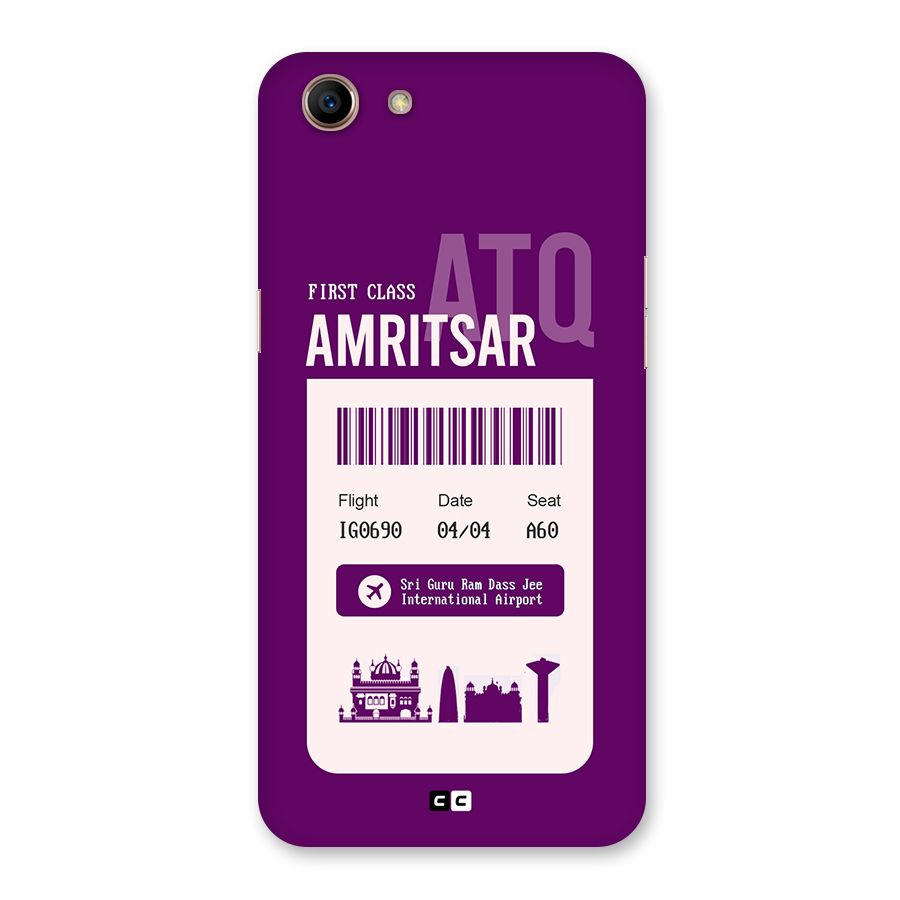 Amritsar Boarding Pass Back Case for Oppo A83 (2018)
