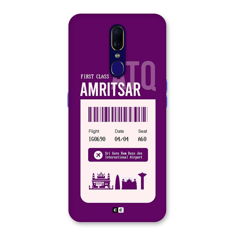 Amritsar Boarding Pass Back Case for Oppo A9