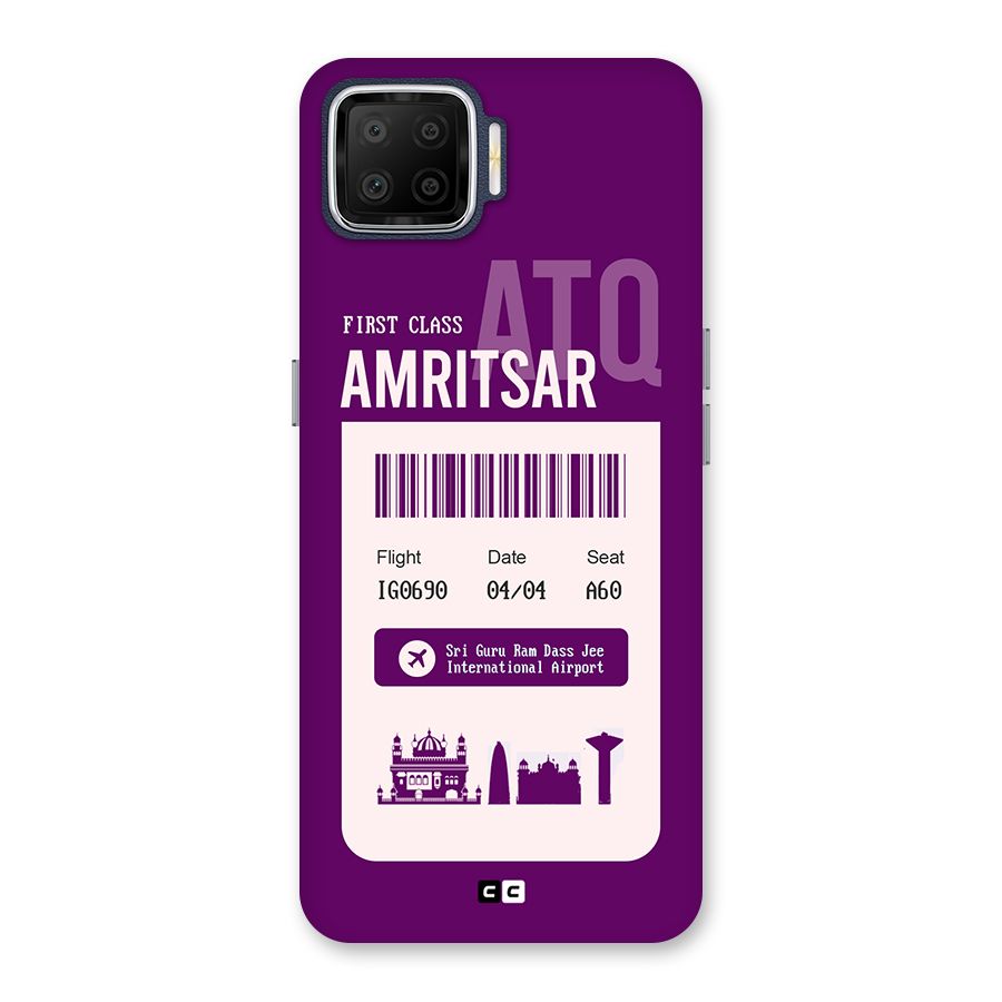 Amritsar Boarding Pass Back Case for Oppo F17