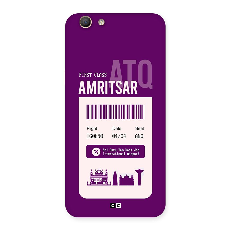Amritsar Boarding Pass Back Case for Oppo F1s
