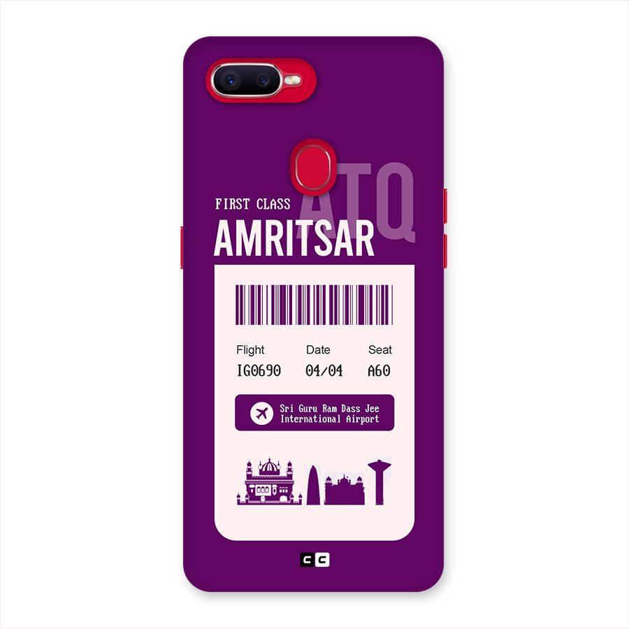 Amritsar Boarding Pass Back Case for Oppo F9 Pro