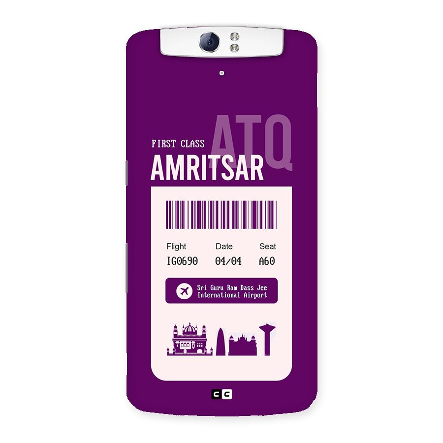 Amritsar Boarding Pass Back Case for Oppo N1