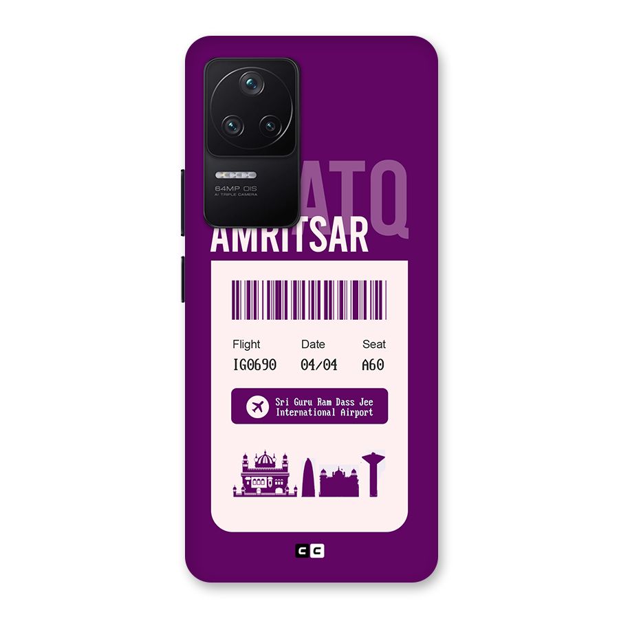 Amritsar Boarding Pass Back Case for Poco F4 5G