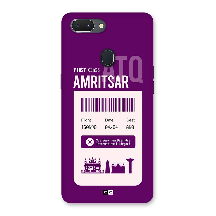 Amritsar Boarding Pass Back Case for Realme 2