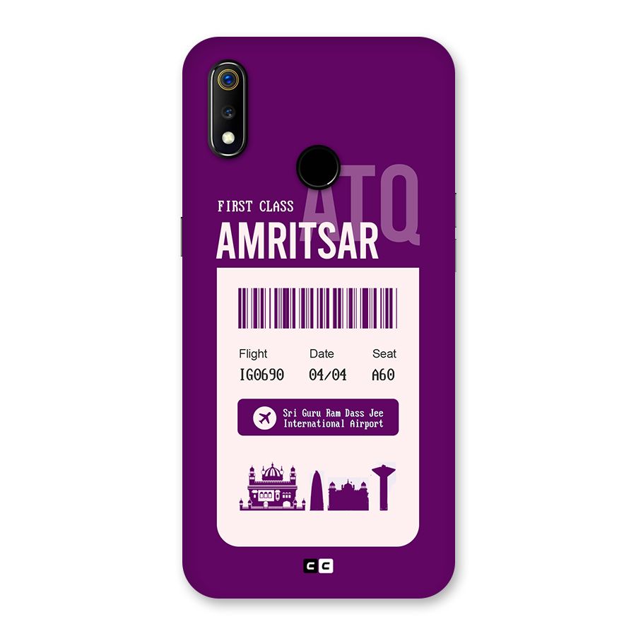 Amritsar Boarding Pass Back Case for Realme 3