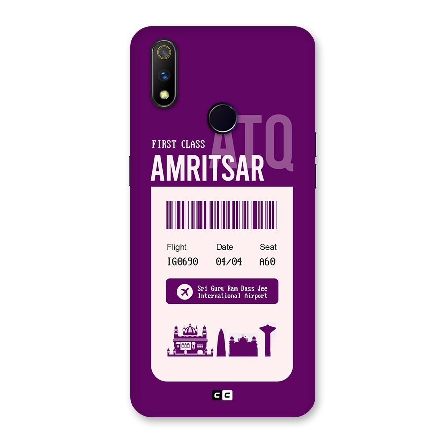 Amritsar Boarding Pass Back Case for Realme 3 Pro