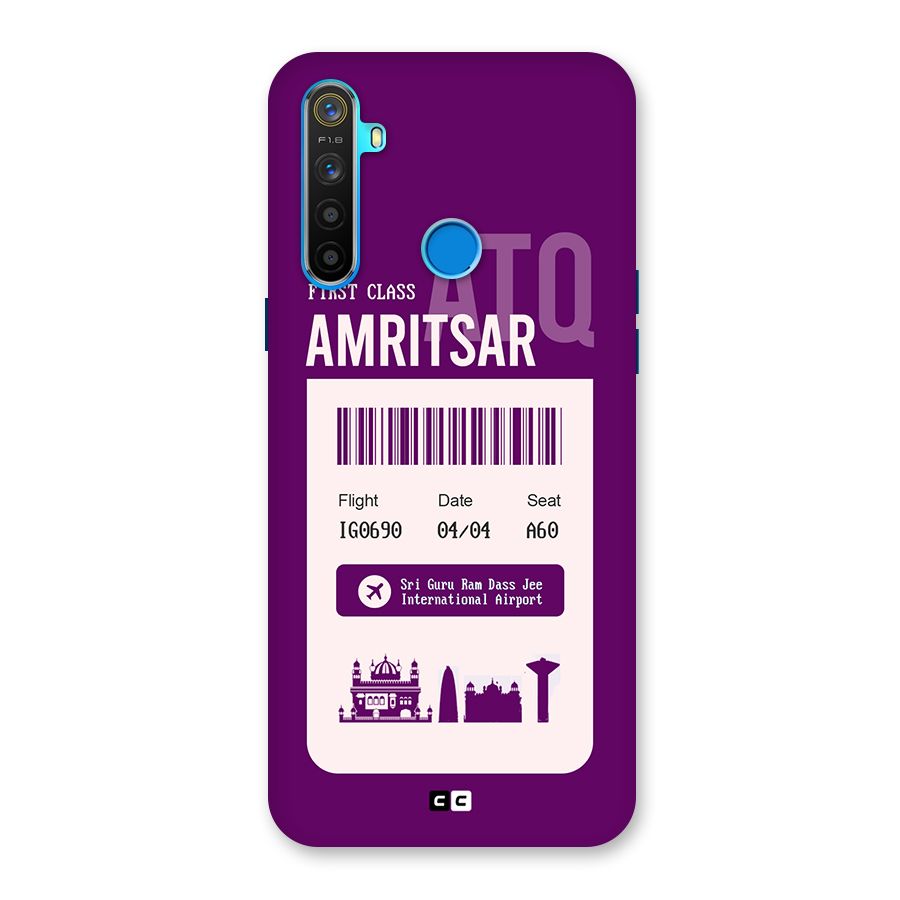 Amritsar Boarding Pass Back Case for Realme 5
