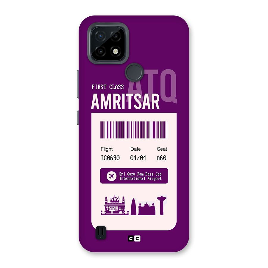 Amritsar Boarding Pass Back Case for Realme C21