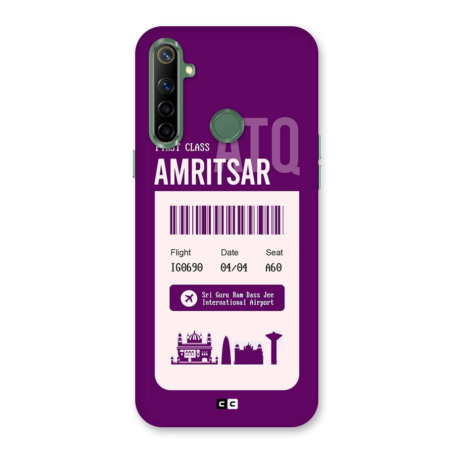 Amritsar Boarding Pass Back Case for Realme Narzo 10