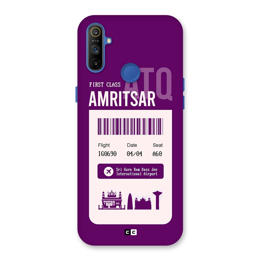 Amritsar Boarding Pass Back Case for Realme Narzo 10A