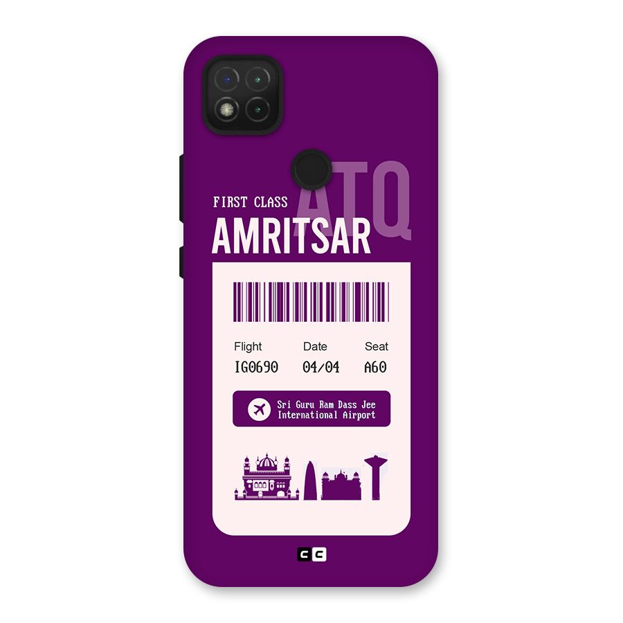Amritsar Boarding Pass Back Case for Redmi 9C