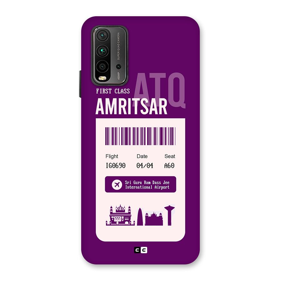 Amritsar Boarding Pass Back Case for Redmi 9 Power