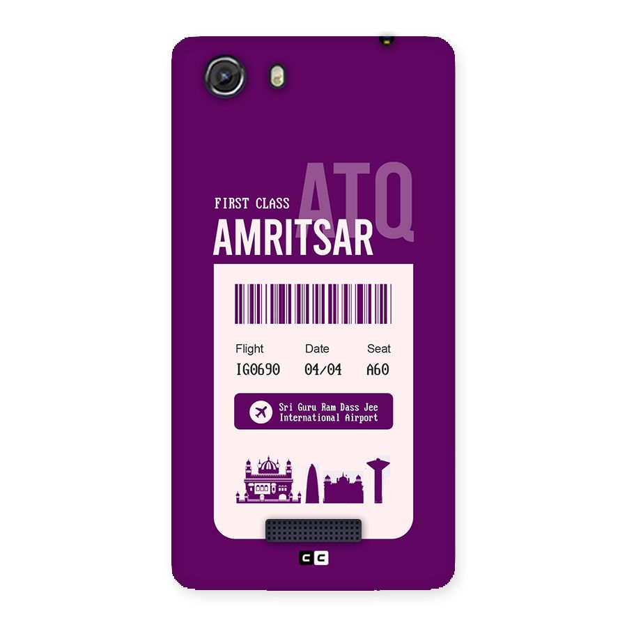 Amritsar Boarding Pass Back Case for Unite 3