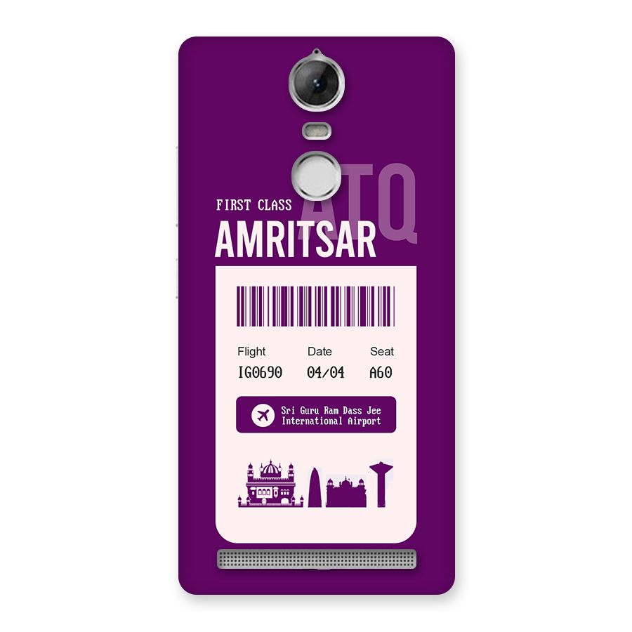 Amritsar Boarding Pass Back Case for Vibe K5 Note