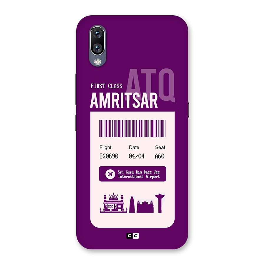 Amritsar Boarding Pass Back Case for Vivo NEX