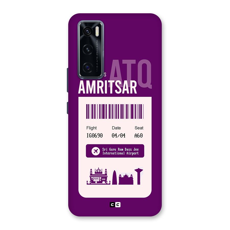 Amritsar Boarding Pass Back Case for Vivo V20 SE