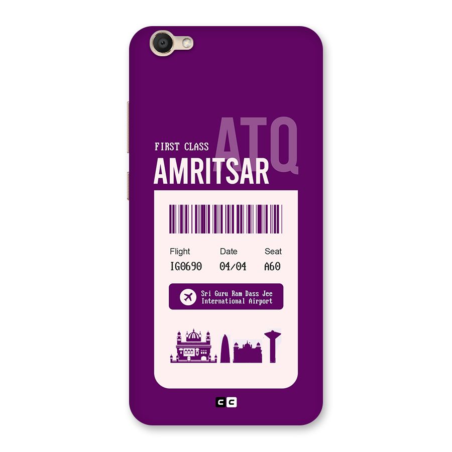 Amritsar Boarding Pass Back Case for Vivo V5