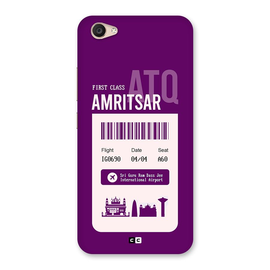 Amritsar Boarding Pass Back Case for Vivo V5 Plus