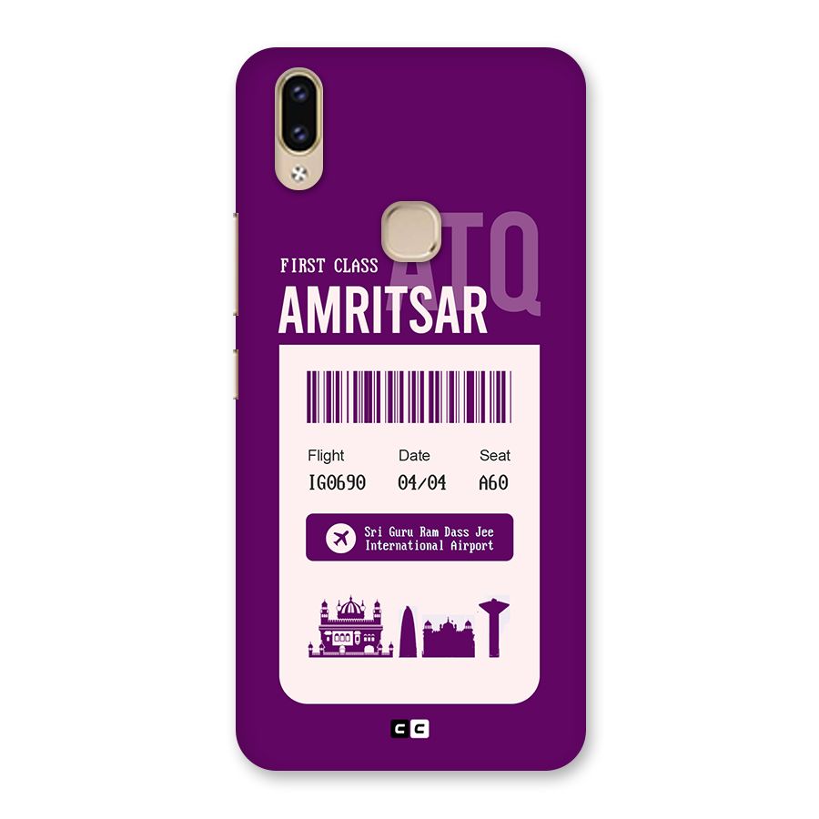 Amritsar Boarding Pass Back Case for Vivo V9 Youth