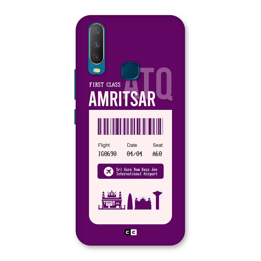 Amritsar Boarding Pass Back Case for Vivo Y11