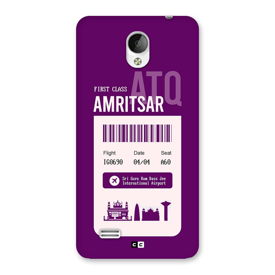 Amritsar Boarding Pass Back Case for Vivo Y21