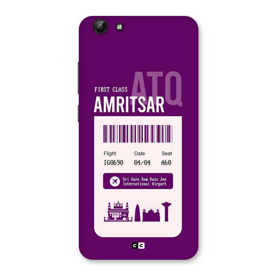 Amritsar Boarding Pass Back Case for Vivo Y69