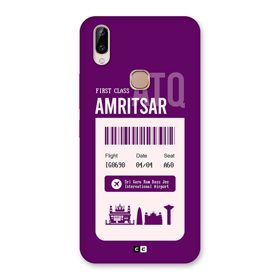 Amritsar Boarding Pass Back Case for Vivo Y83 Pro