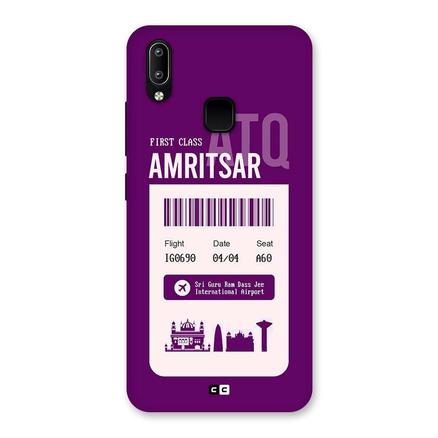 Amritsar Boarding Pass Back Case for Vivo Y93