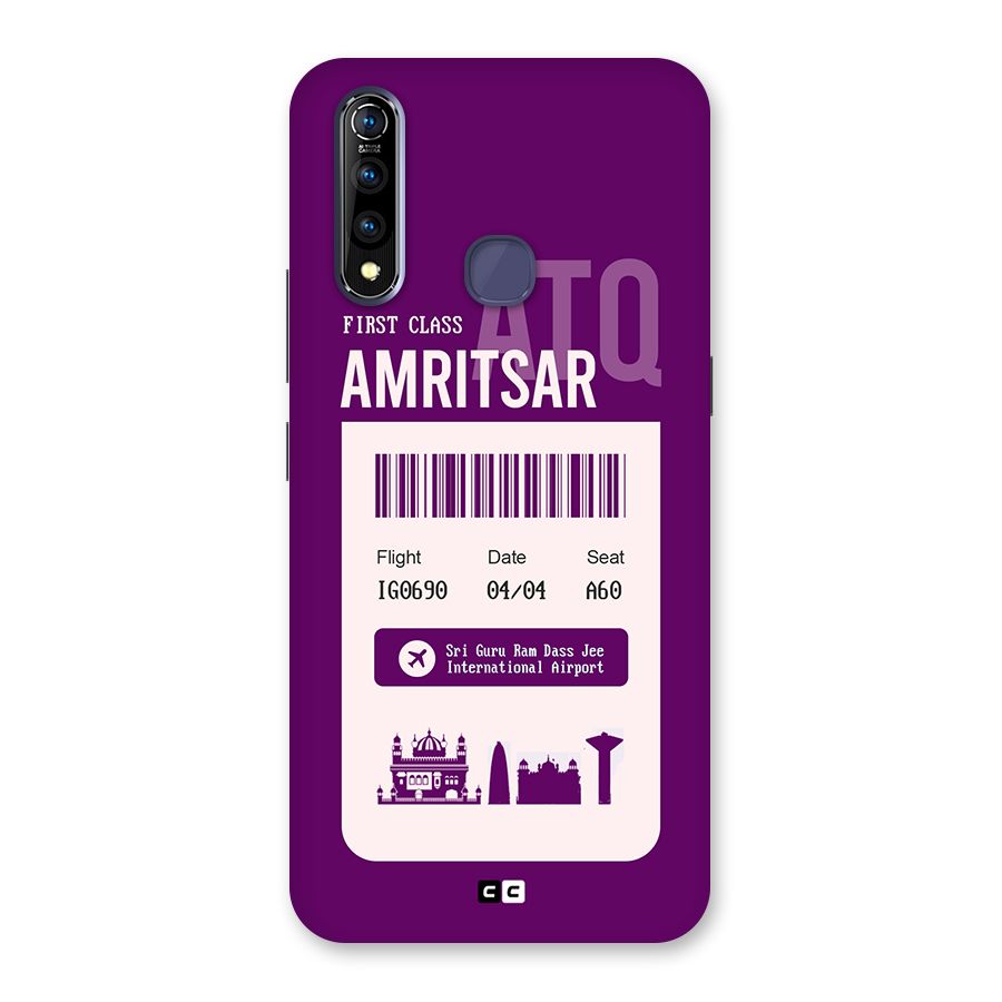 Amritsar Boarding Pass Back Case for Vivo Z1 Pro