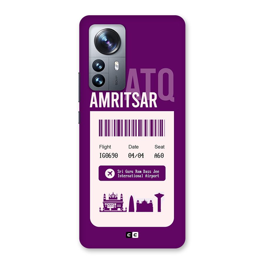 Amritsar Boarding Pass Back Case for Xiaomi 12 Pro