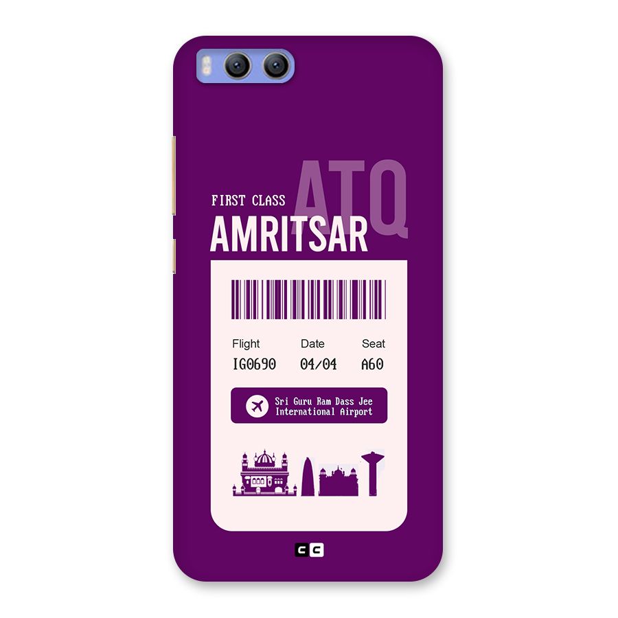 Amritsar Boarding Pass Back Case for Xiaomi Mi 6