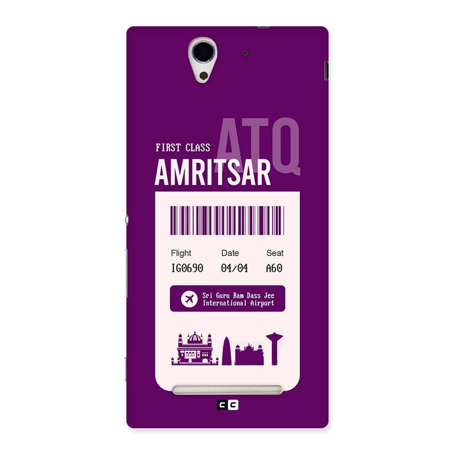 Amritsar Boarding Pass Back Case for Xperia C3