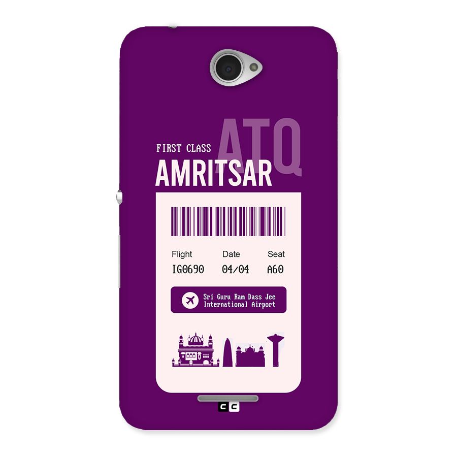 Amritsar Boarding Pass Back Case for Xperia E4