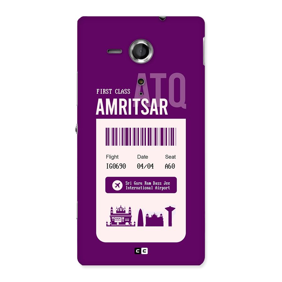 Amritsar Boarding Pass Back Case for Xperia Sp